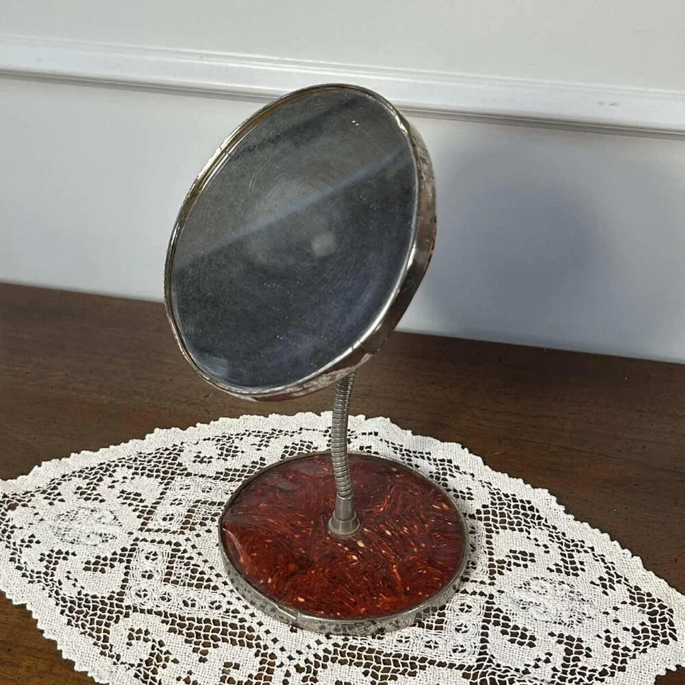 MCM 8” double sided gooseneck vanity mirror
